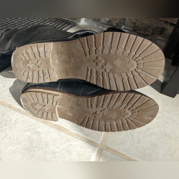 Over the knee Black leather Boots US 7 - Picture 6 of 10